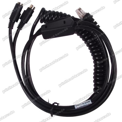 Coiled PS2 Keyboard Wedge Cable for Honeywell MS7580 3780 3580 - Click Image to Close